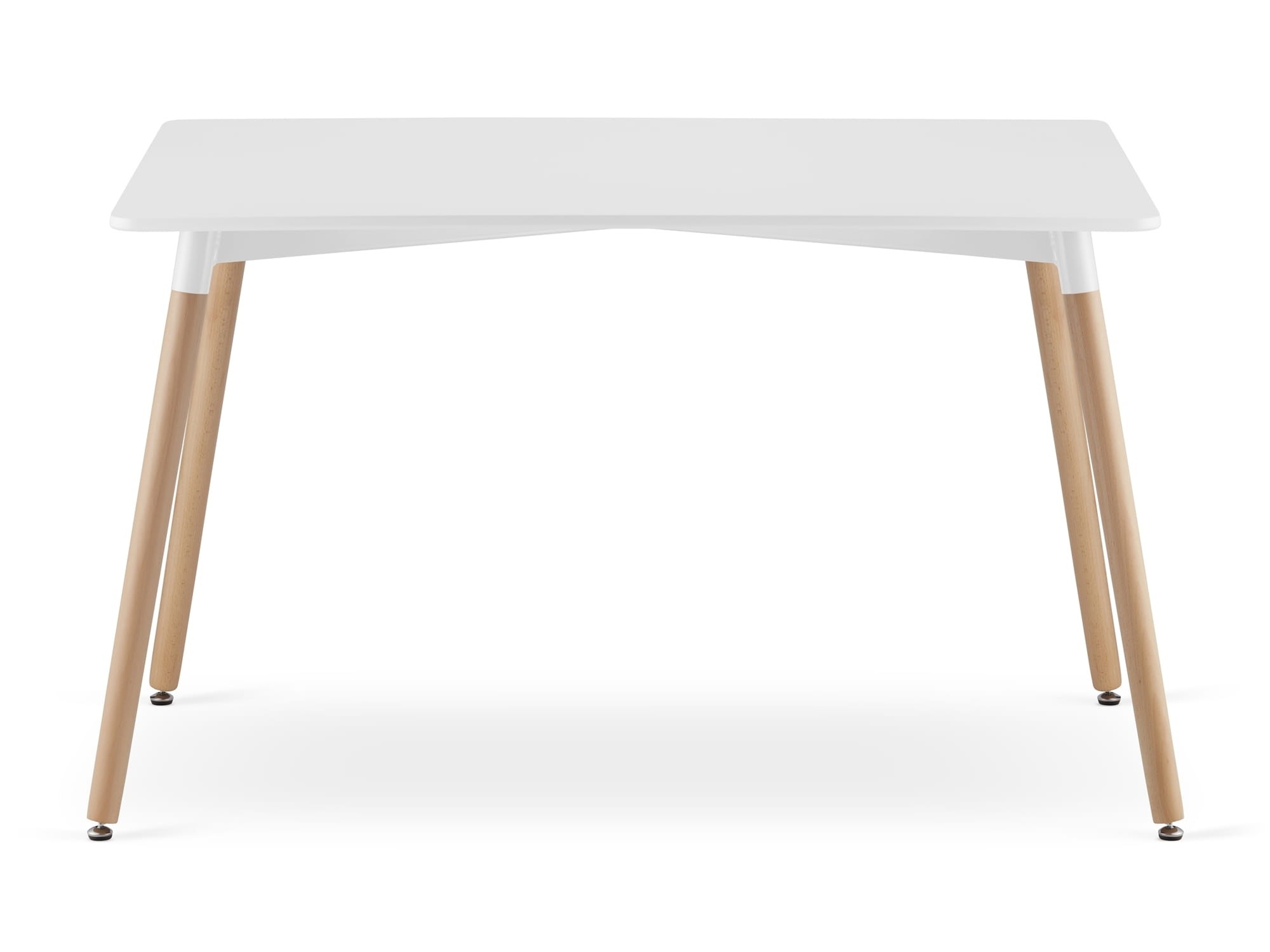 Stôl ADRIA 120 cm x 80 cm - biely / prírodné nohy