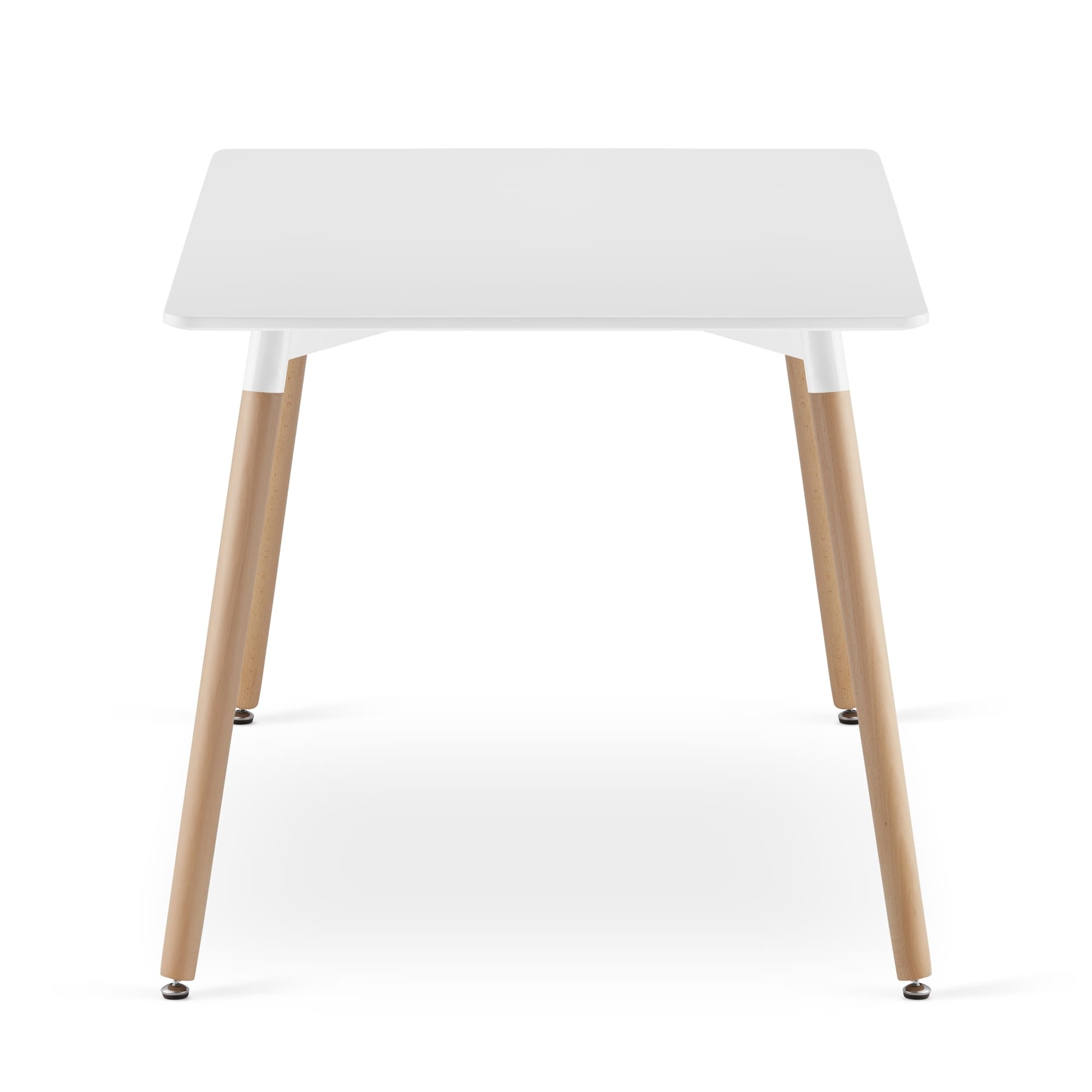 Stôl ADRIA 120 cm x 80 cm - biely / prírodné nohy