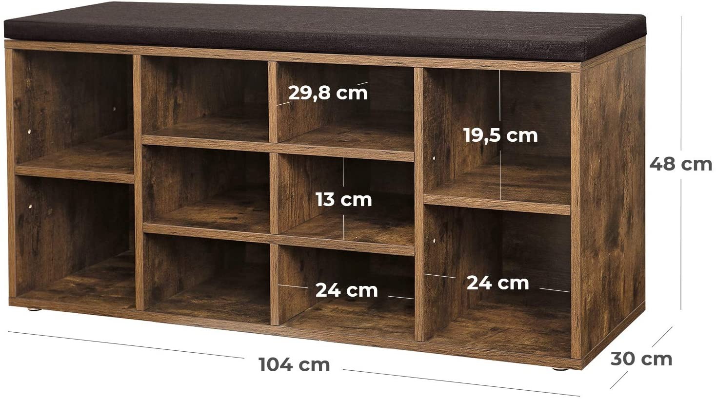 Skrinka na topánky so sedadlom - LHS10BX