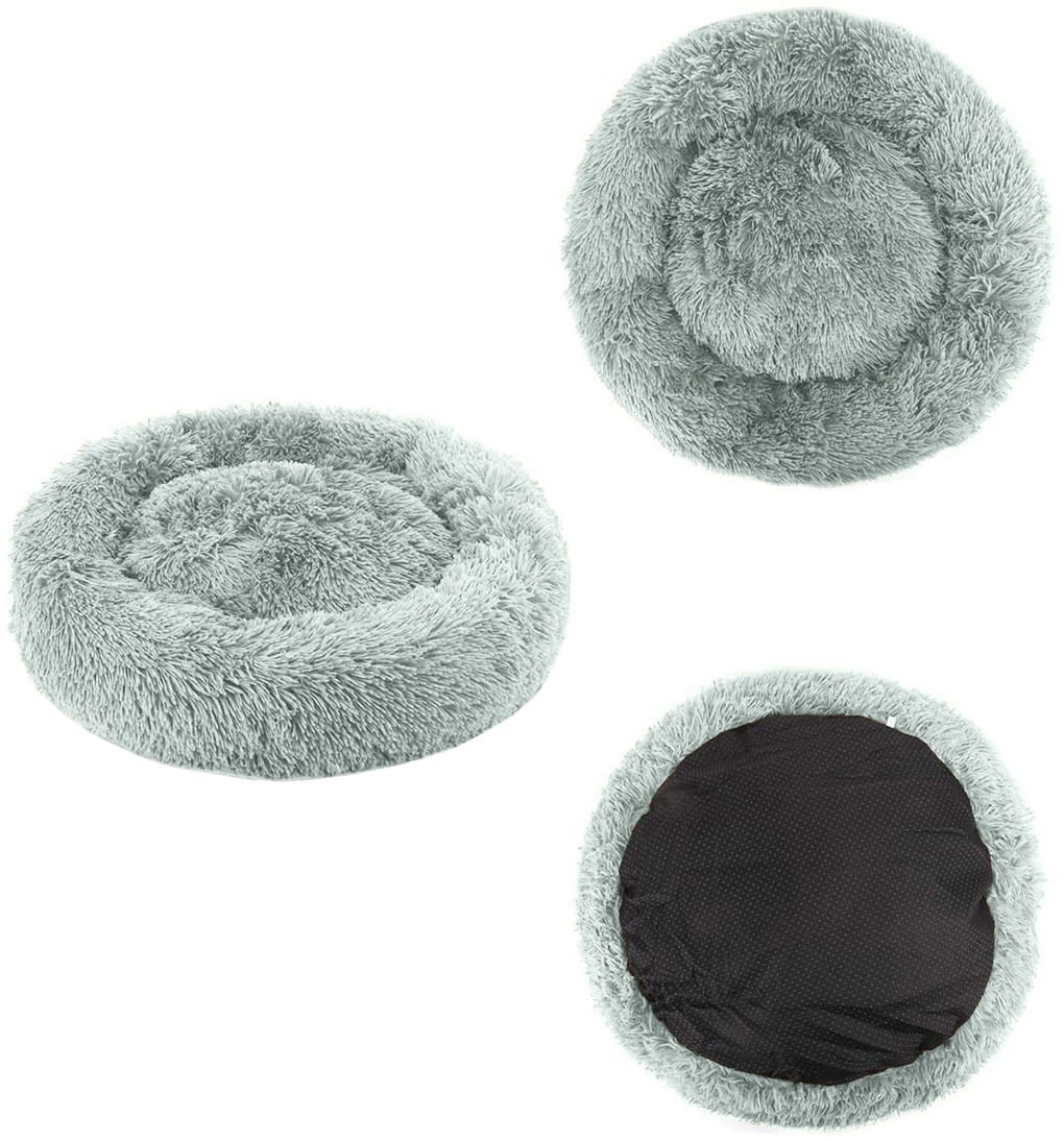 Plyšová posteľ S 40cm - svetlosivá x 30