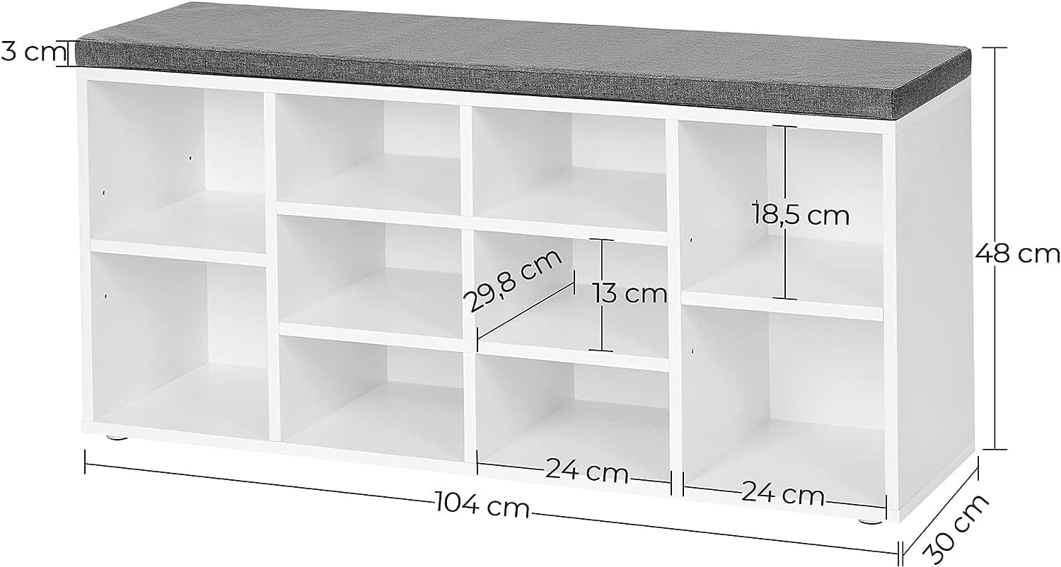 Skrinka na topánky so sedadlom - LHS010W01