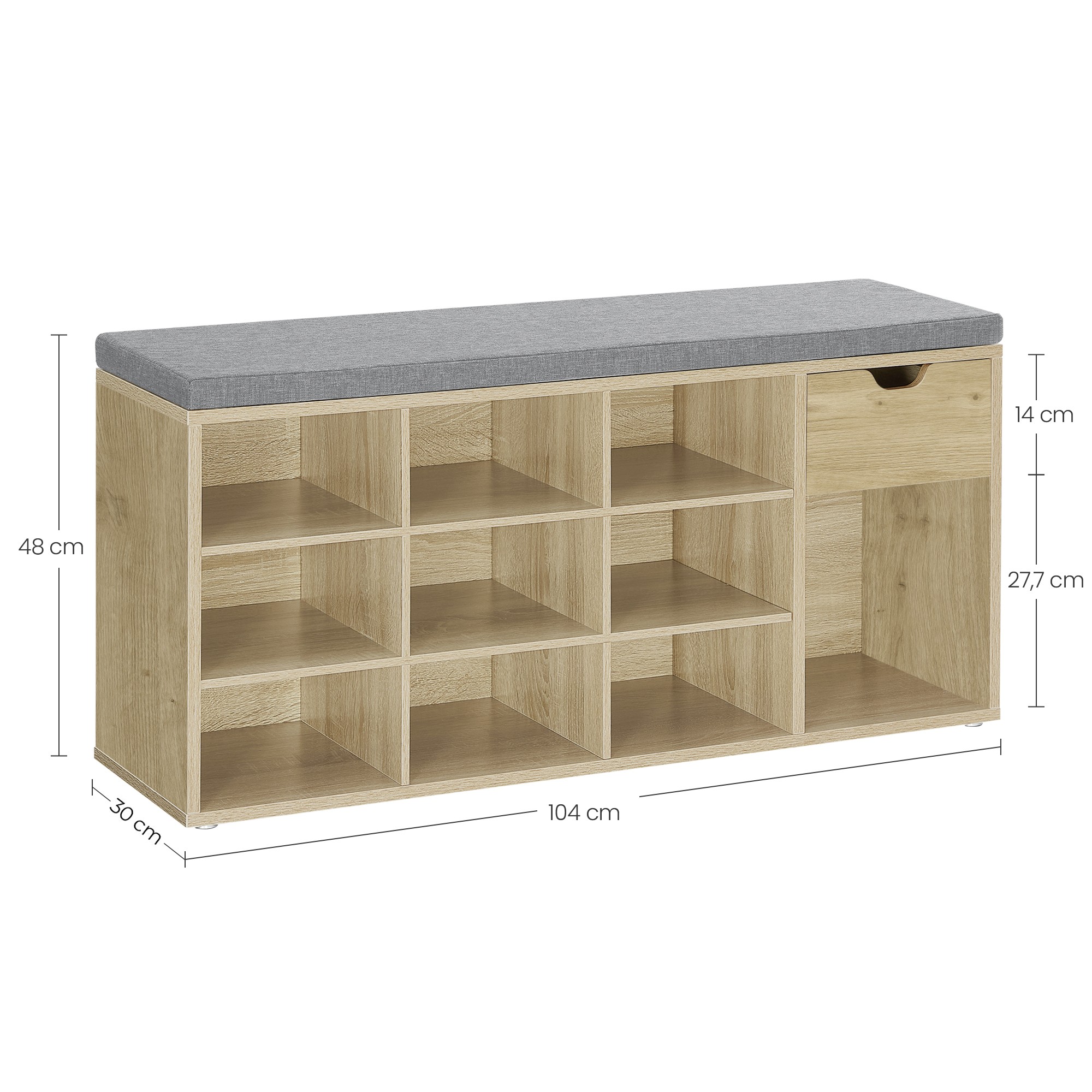 Skrinka na topánky so sedadlom - artisan - LHS024B88