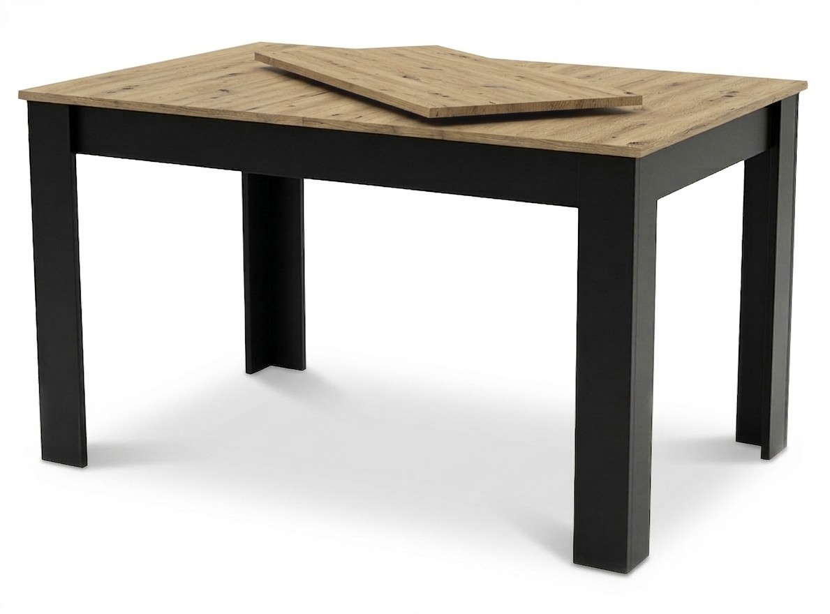 Stôl Artisan NP 120-160x80, čierne nohy