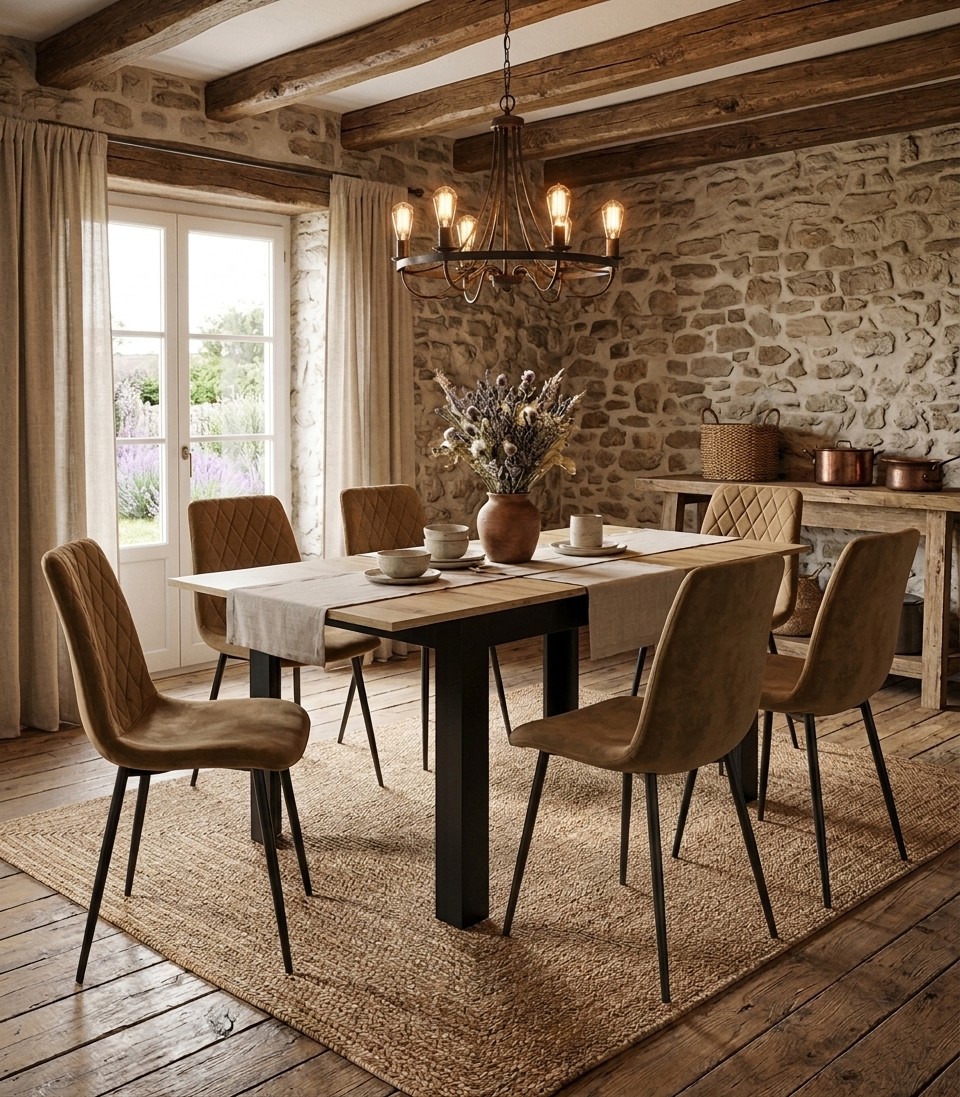 Stôl Artisan NP 120-160x80, čierne nohy
