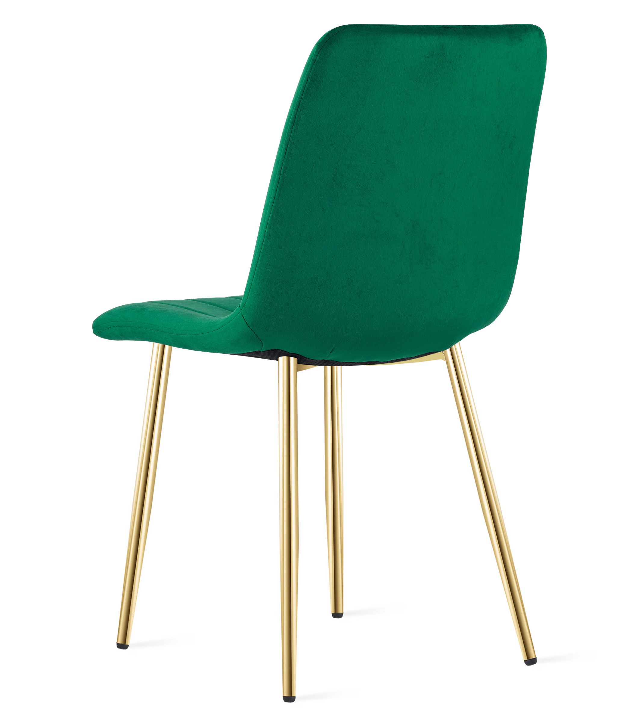 Stolička LAVA - zelený zamat / zlaté nohy x 2