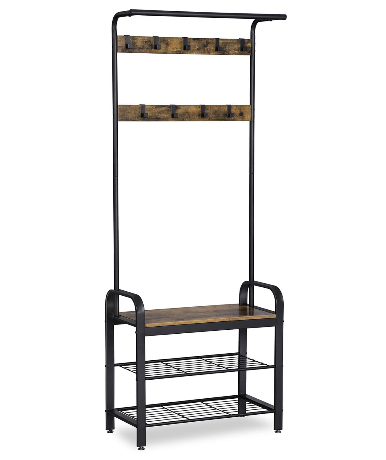 Standgarderobe HSR40B mit Sitz und 9 Haken