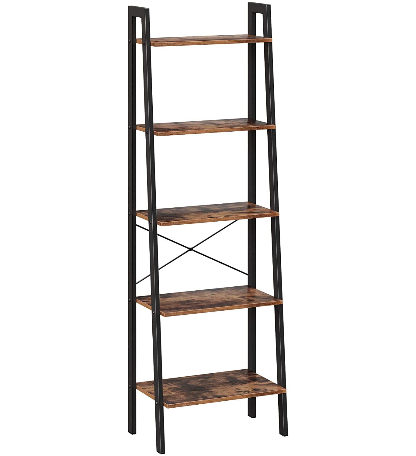 Bücherregal LLS45X in rustikalem Braun und Schwarz