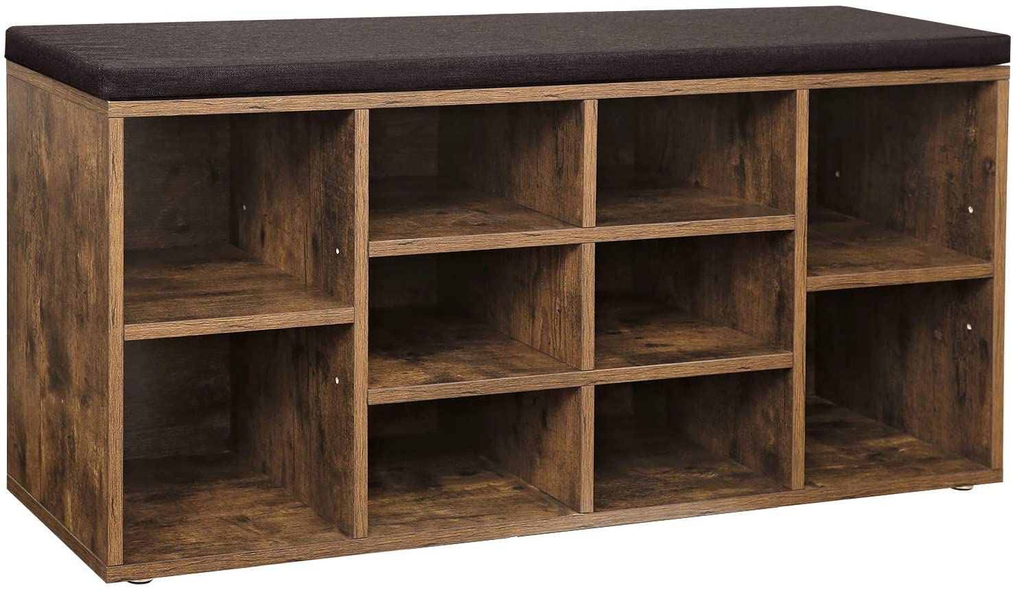 Schuhschrank mit Sitzfläche LHS10BX in rustikalem Braun