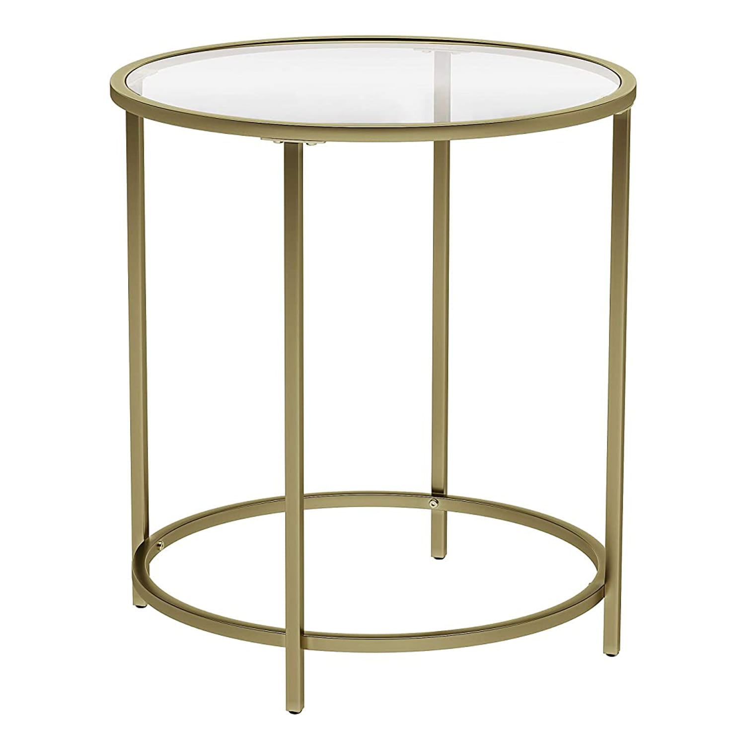 Couchtisch LGT20G aus Glas und Eisen in Gold