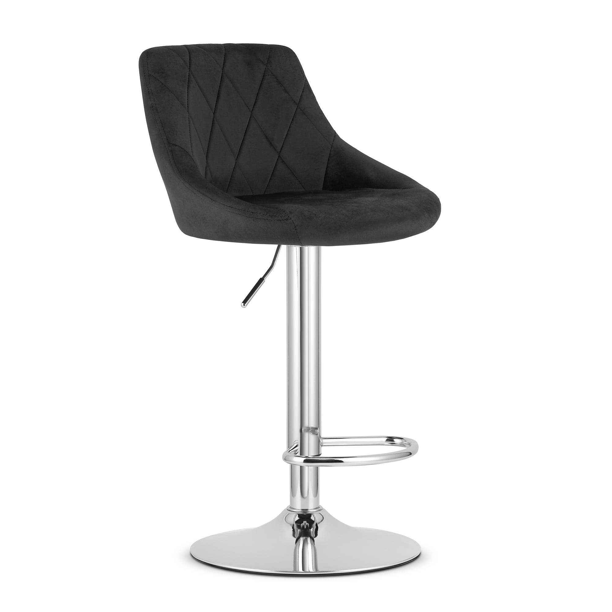 Barhocker KAST in Schwarz mit Chromfuß