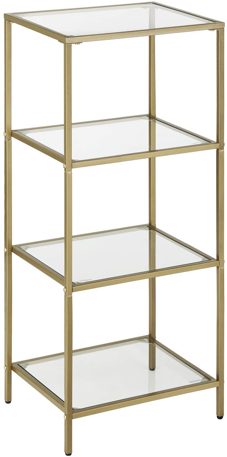 Regal LGT28G in Gold mit 4 Glasböden