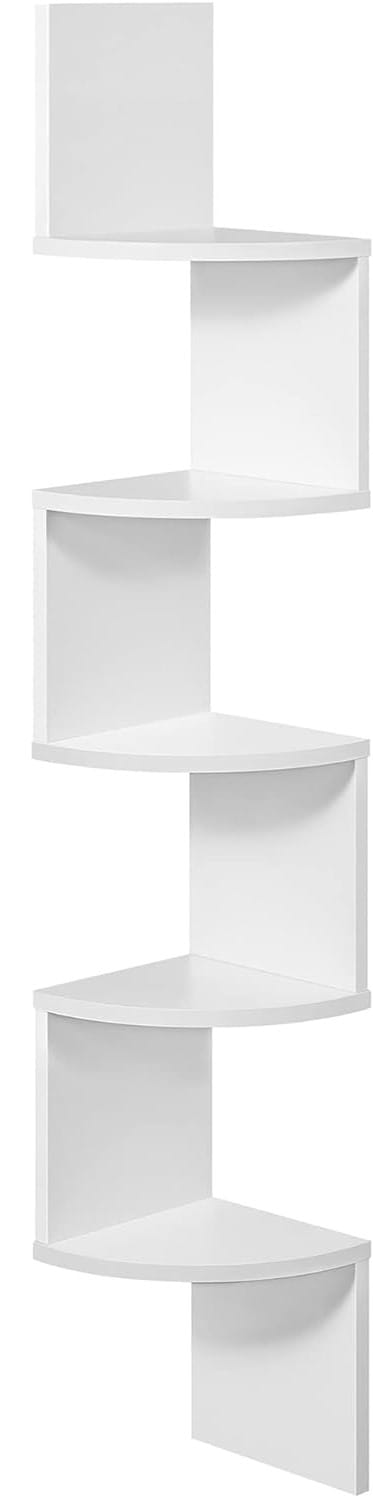 Eckregal LBC72WT in Weiß mit 5 Böden