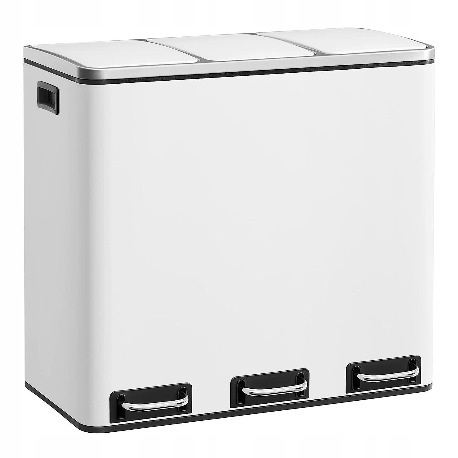 Dreifach-Mülleimer LTB54WT in Weiß, 3 × 18 l