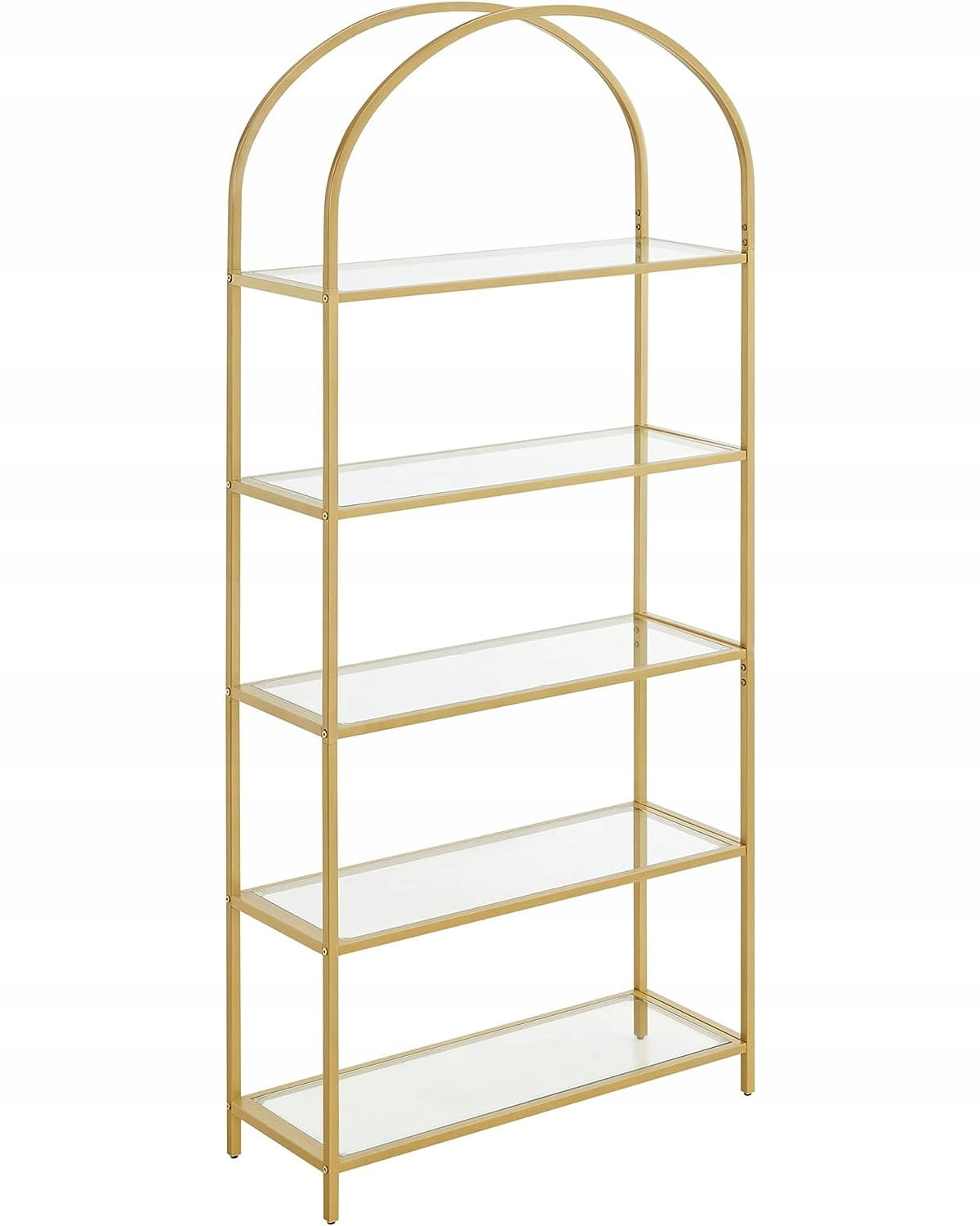 Glasregal LGT050A01 in Gold mit 5 Böden