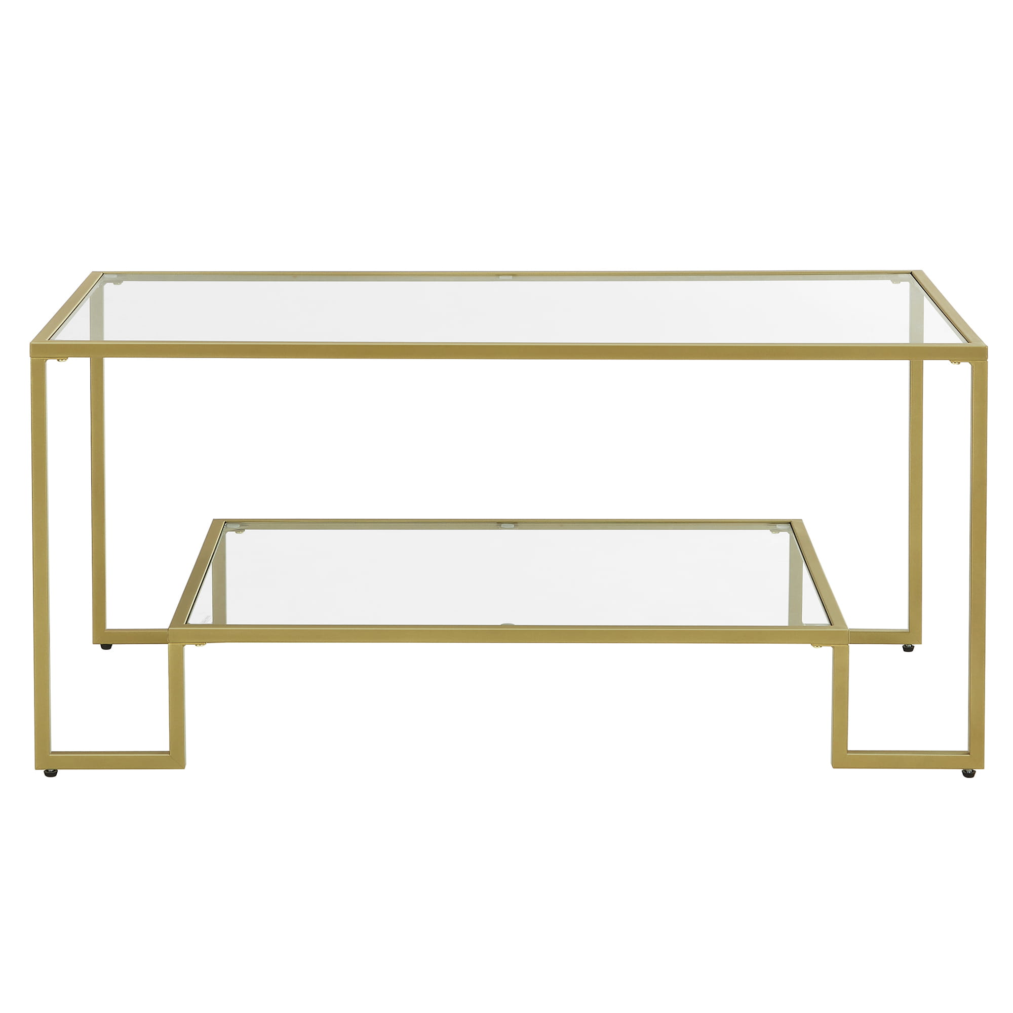 Couchtisch LGT033A01 in Gold aus Stahl und Glas
