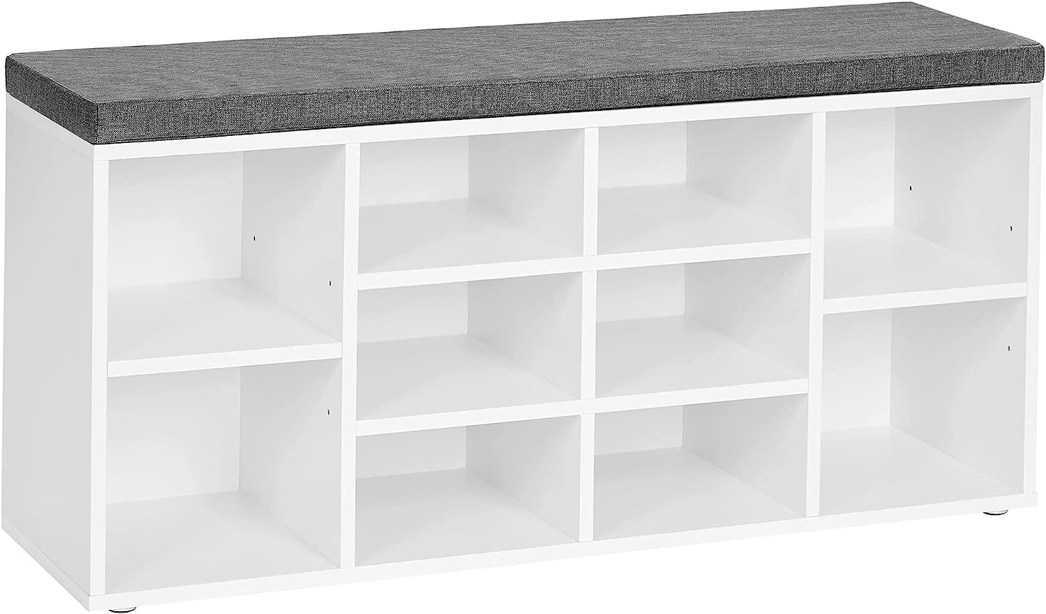 Schuhschrank mit Sitz LHS010W01 in Weiß, 10 Böden