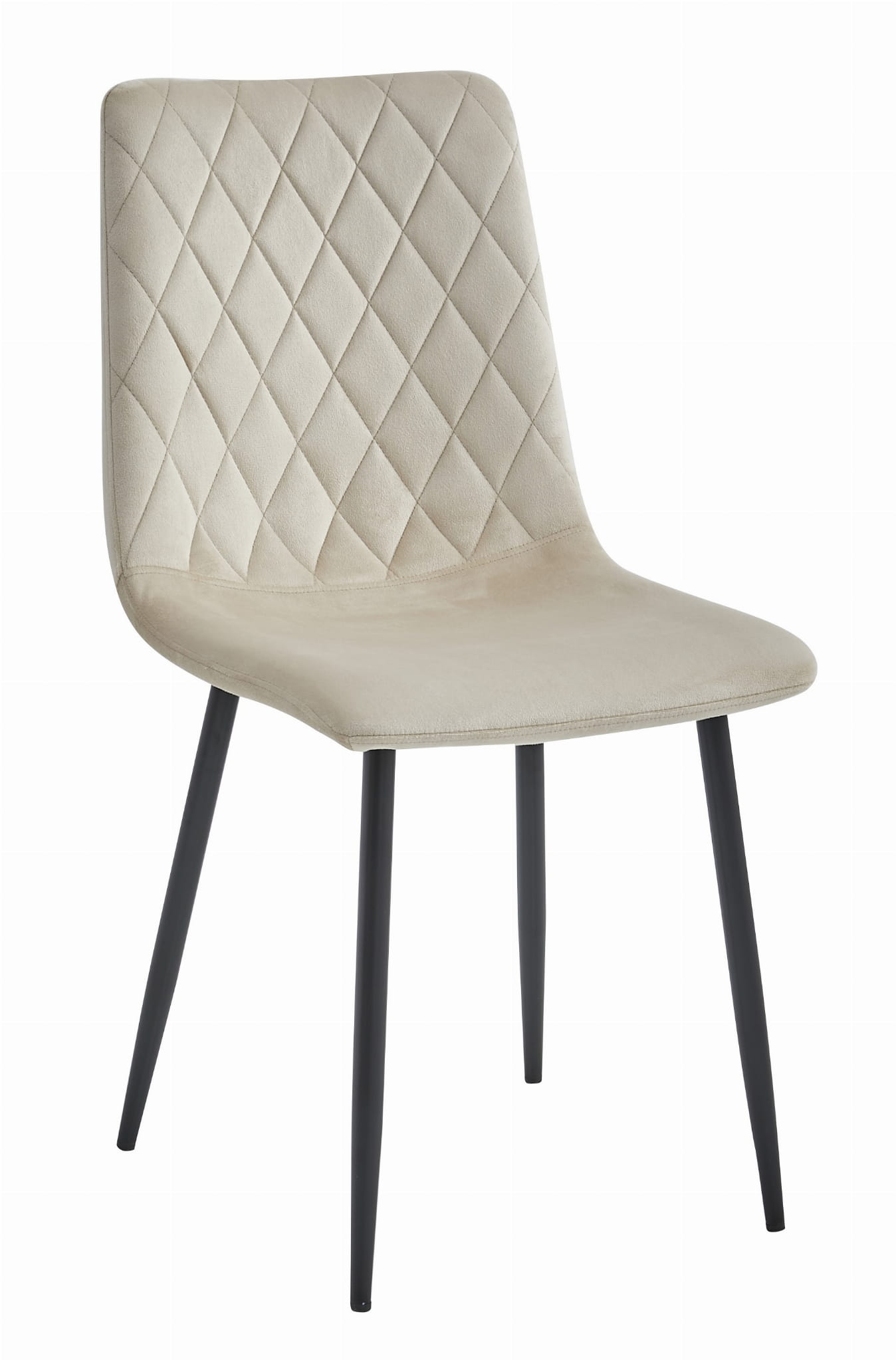 Stuhl TURIN in Beige aus Velours