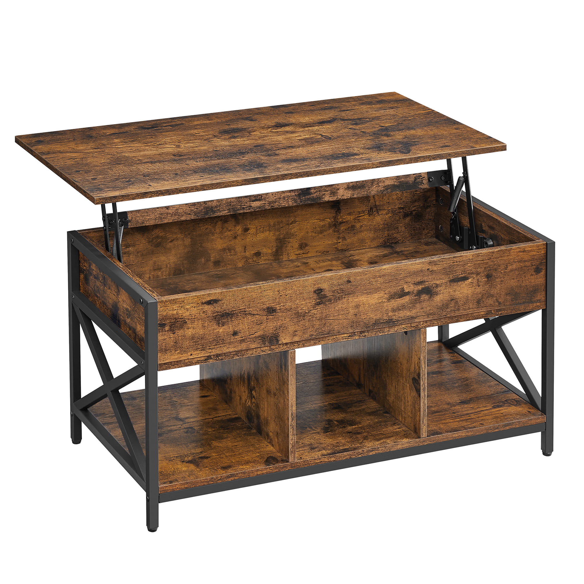 Couchtisch LCT202B01V1 mit Lift in rustikalem Braun