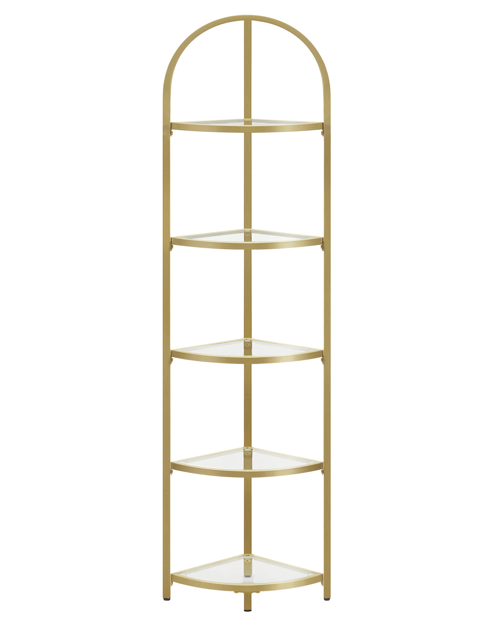 Glasregal LGT810A01 in Gold mit 5 Böden