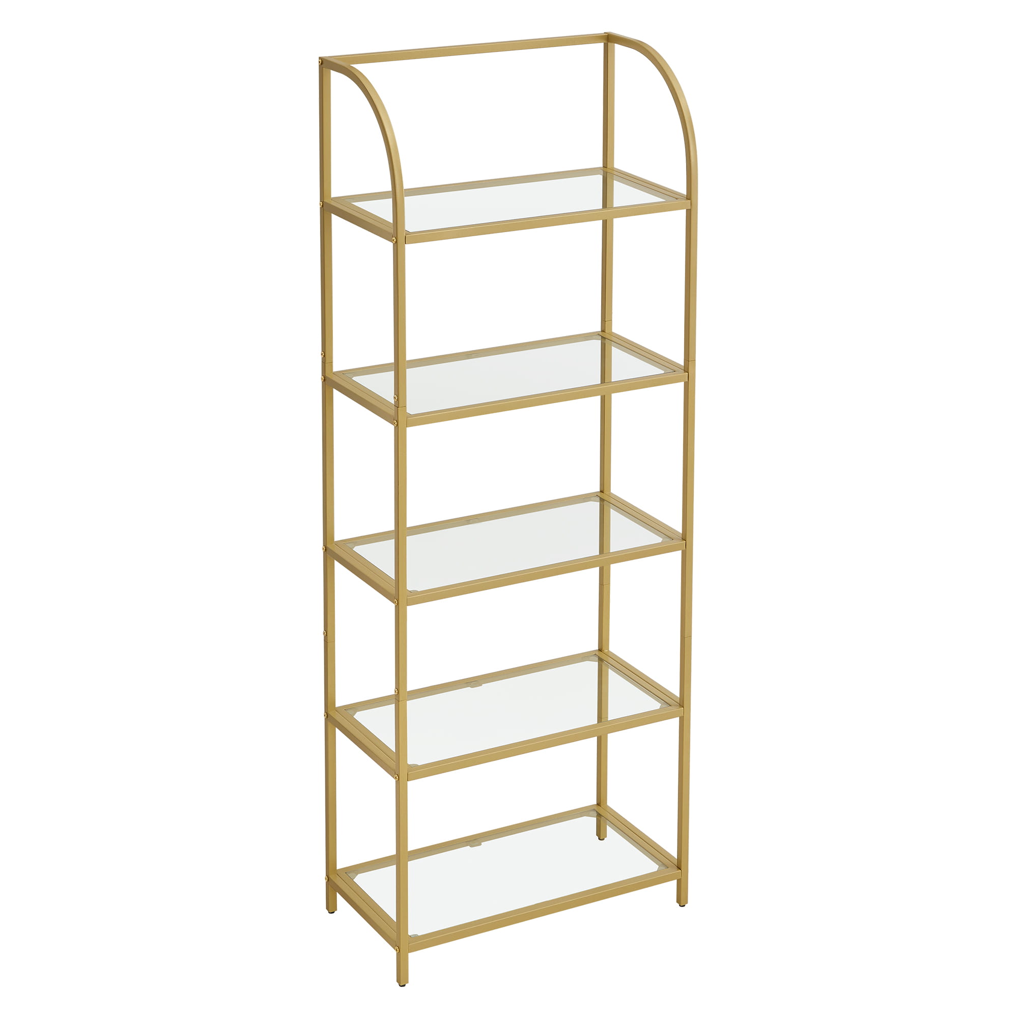 Glasregal LGT051A61 in Gold mit 5 Böden