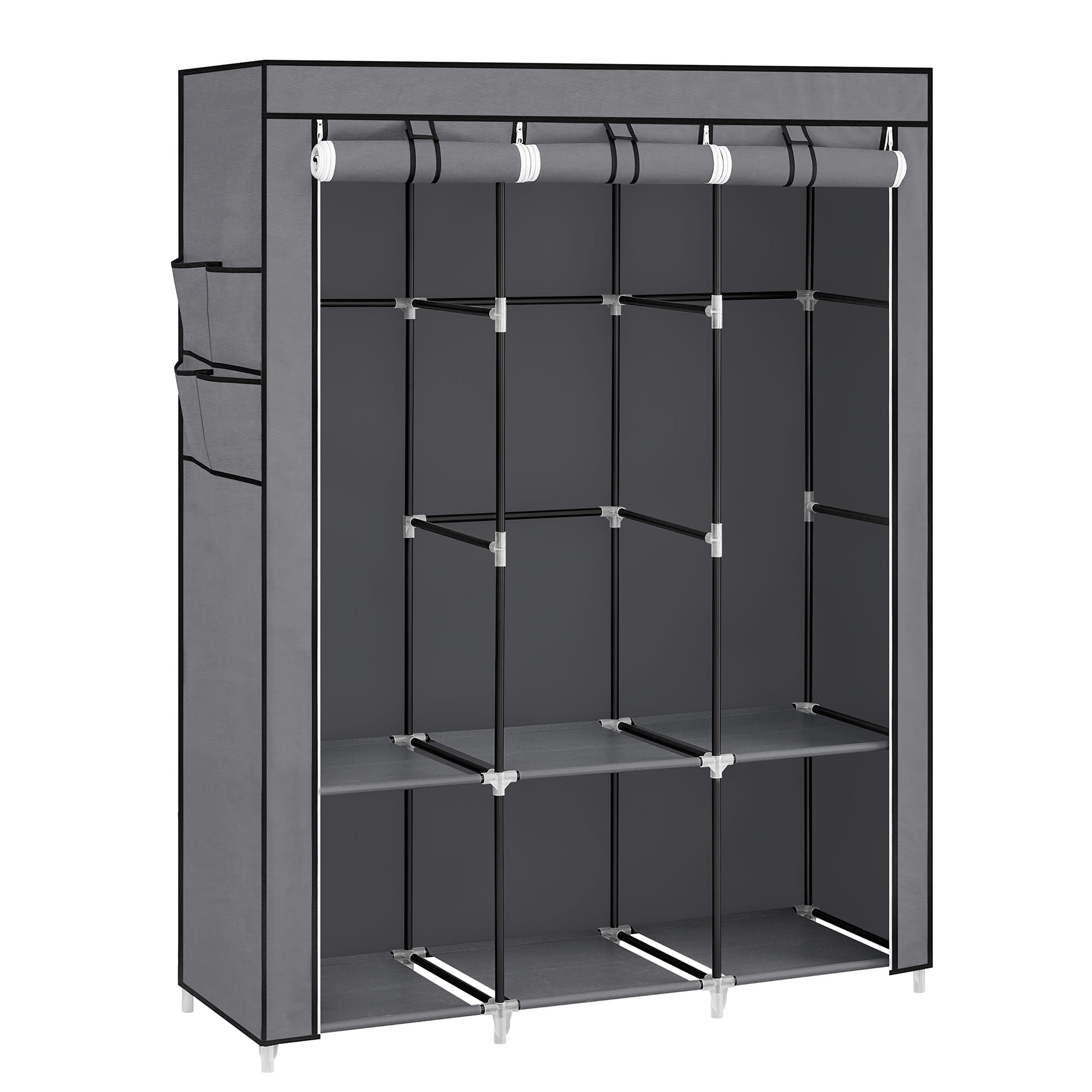 Stoffschrank RYG092G02 in Grau mit 6 Böden