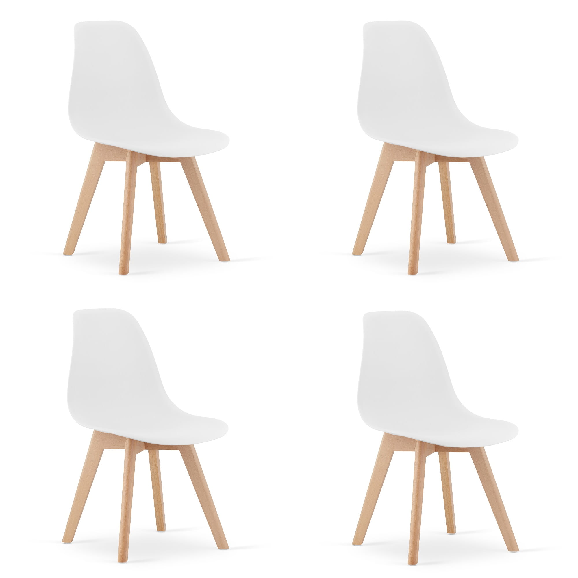 4er-Set Stuhl KITO in Weiß