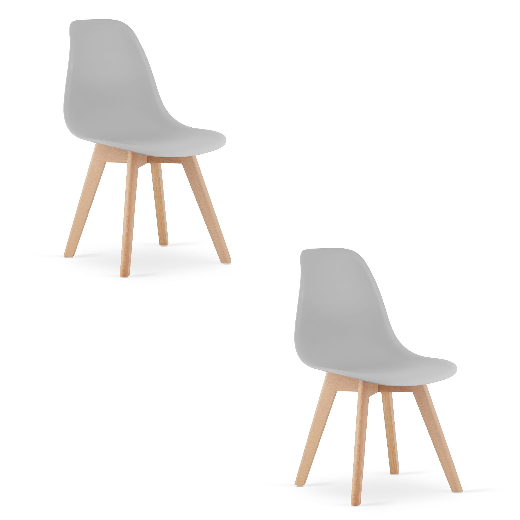 2er-Set Stuhl KITO in Grau