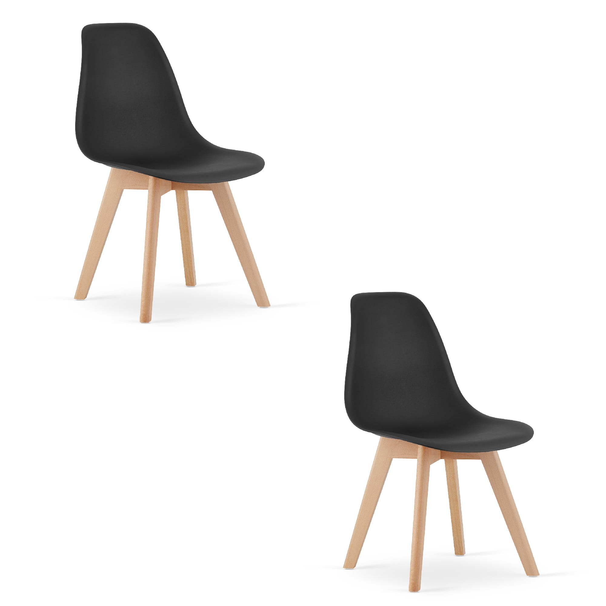 2er-Set Stuhl KITO in Schwarz