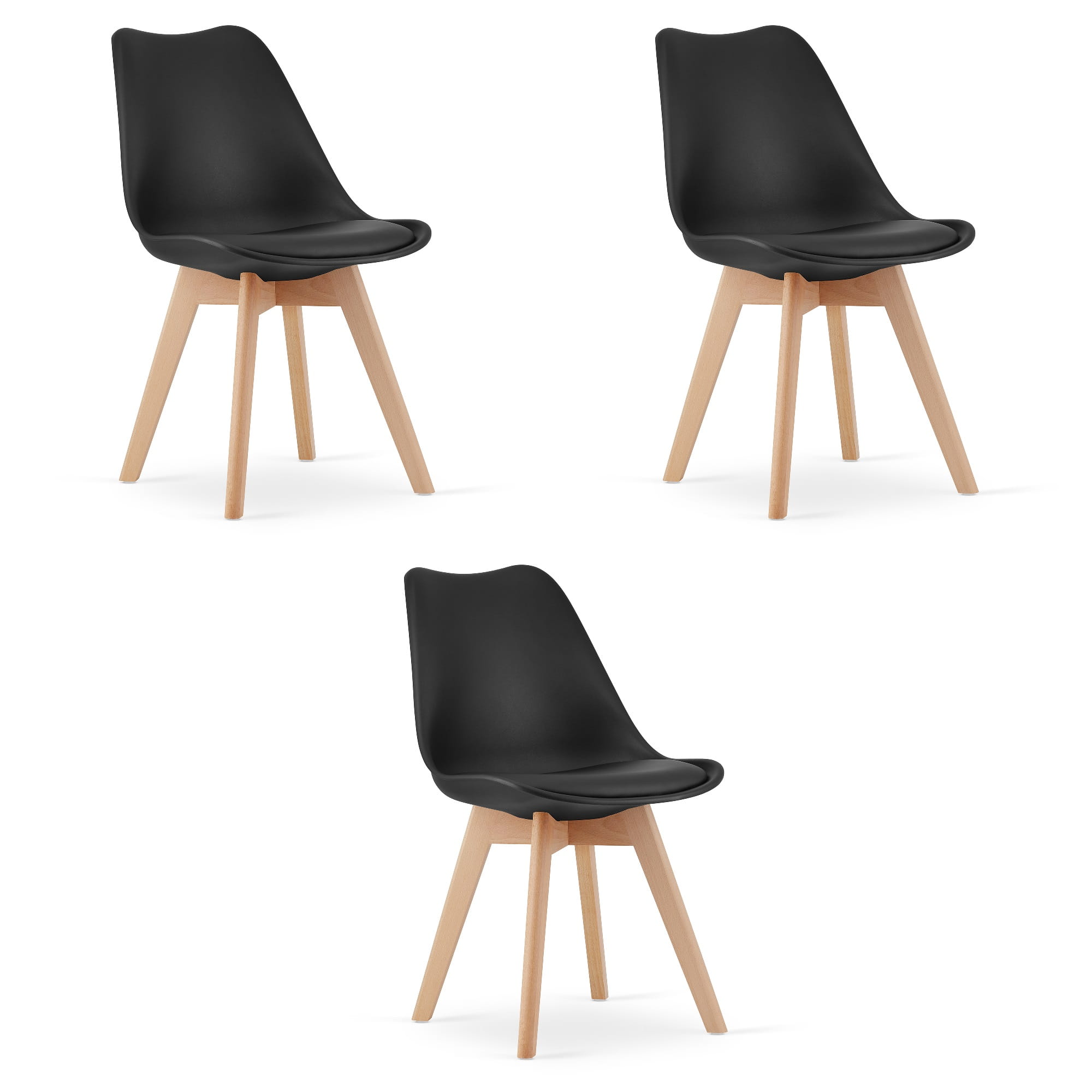 3x Stuhl MARK in Schwarz
