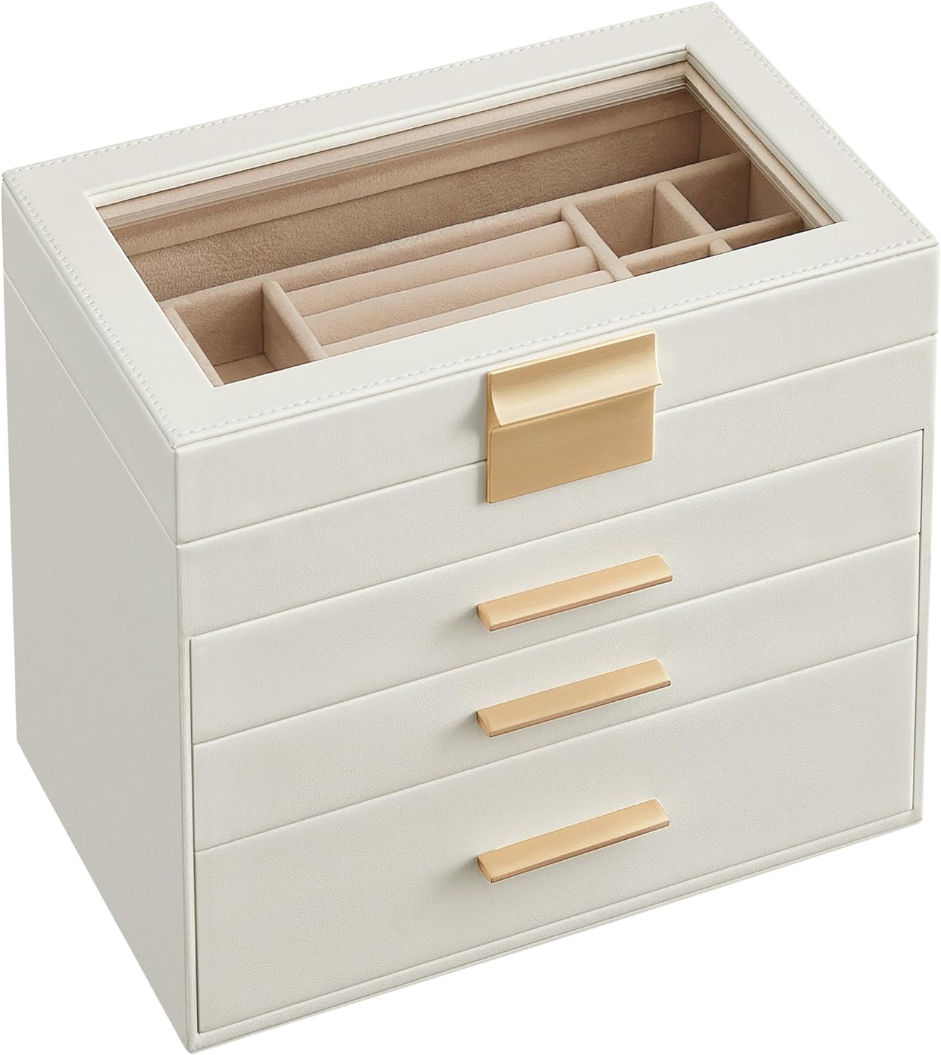 Schmuckkasten JBC161W01 weiß mit 3 Schubladen