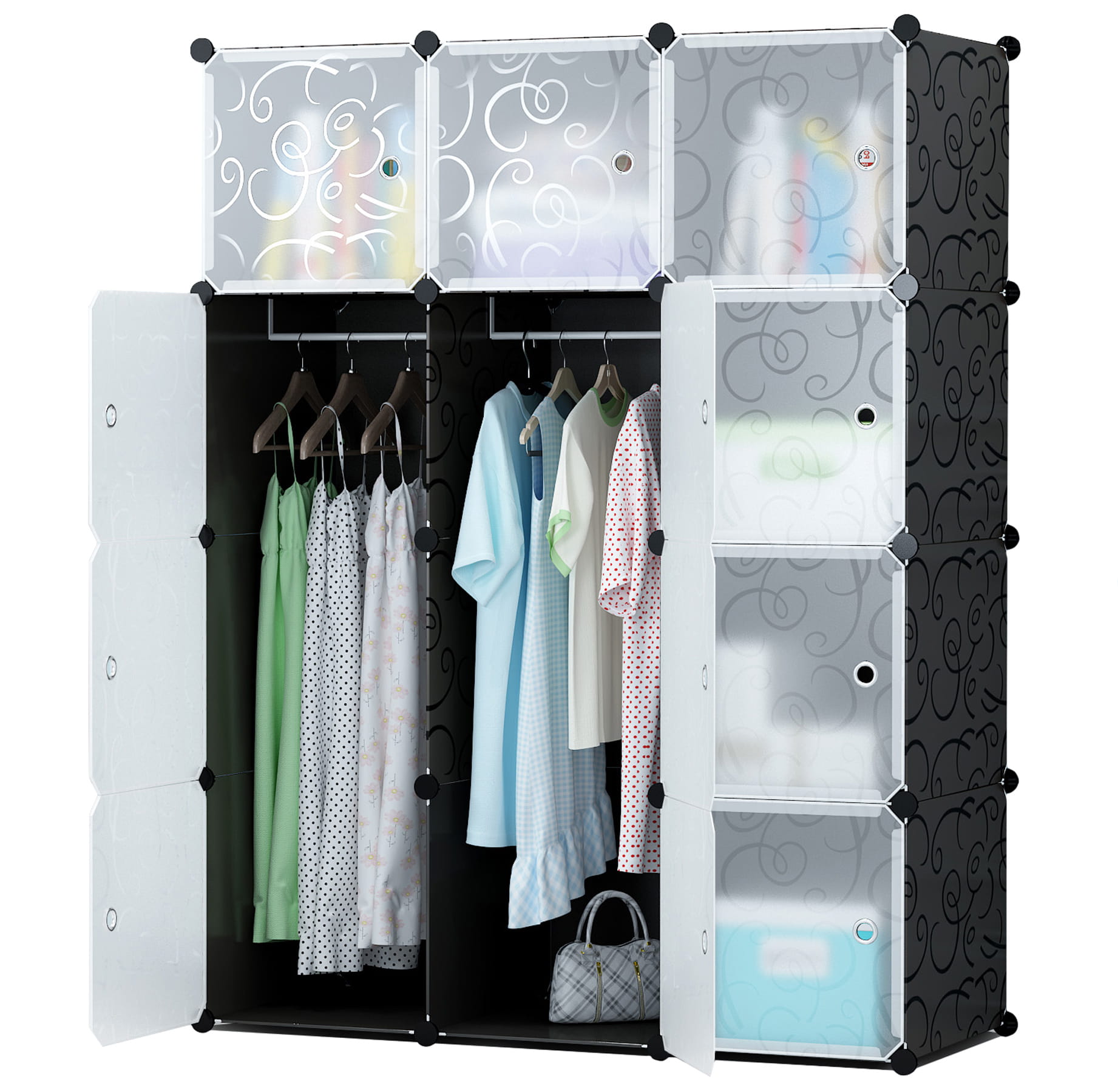 Modularer Kleiderschrank OSKAR 12 Türen