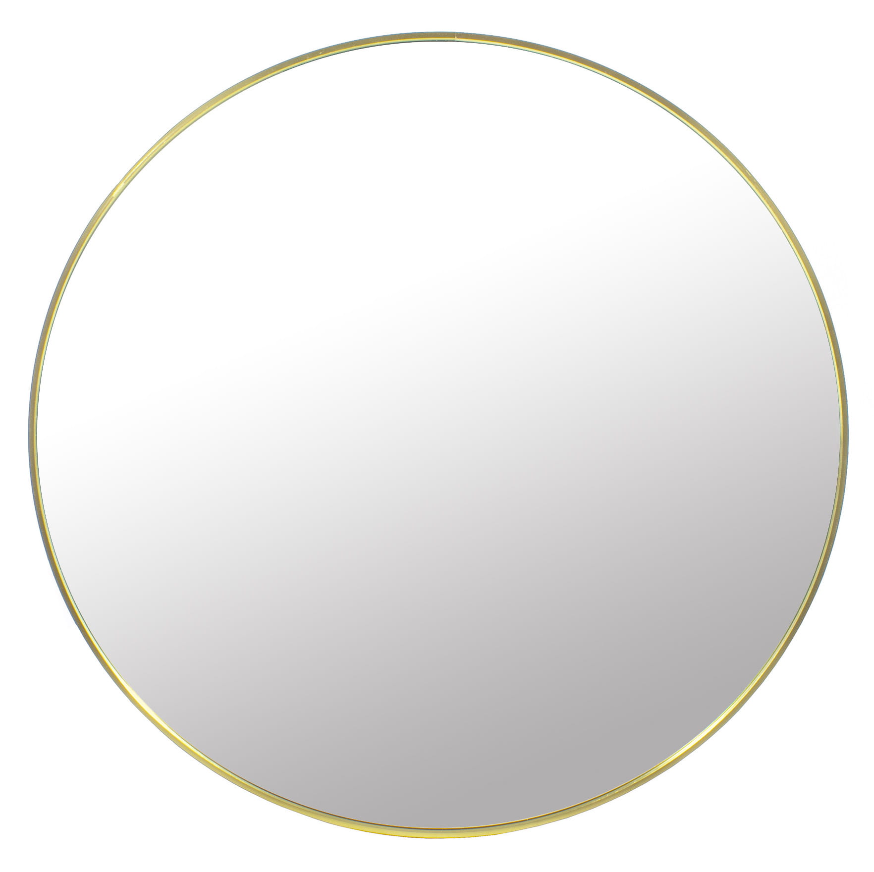 Rundspiegel 80 cm mit goldenem Metallrahmen