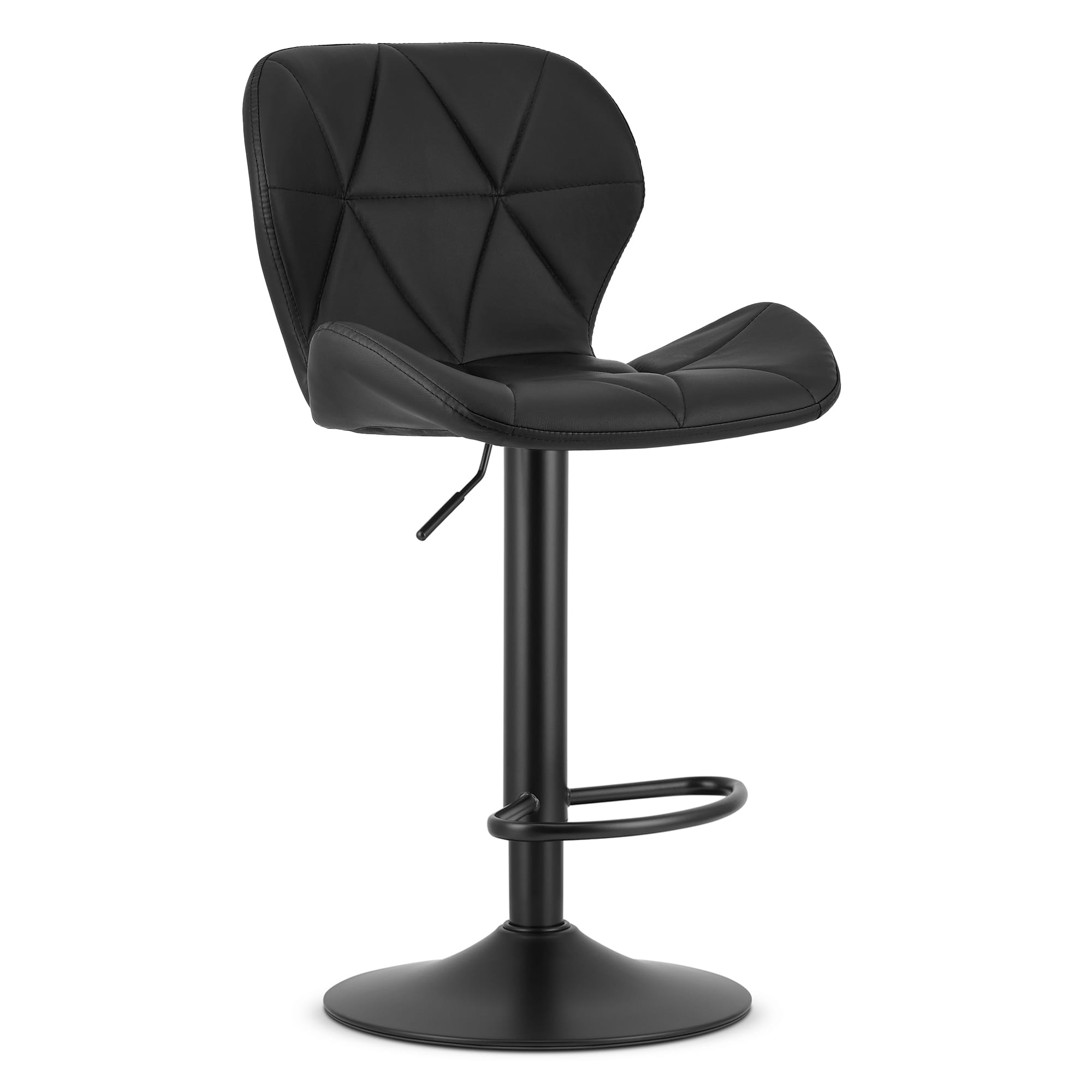 Barhocker WEST in Schwarz aus Kunstleder