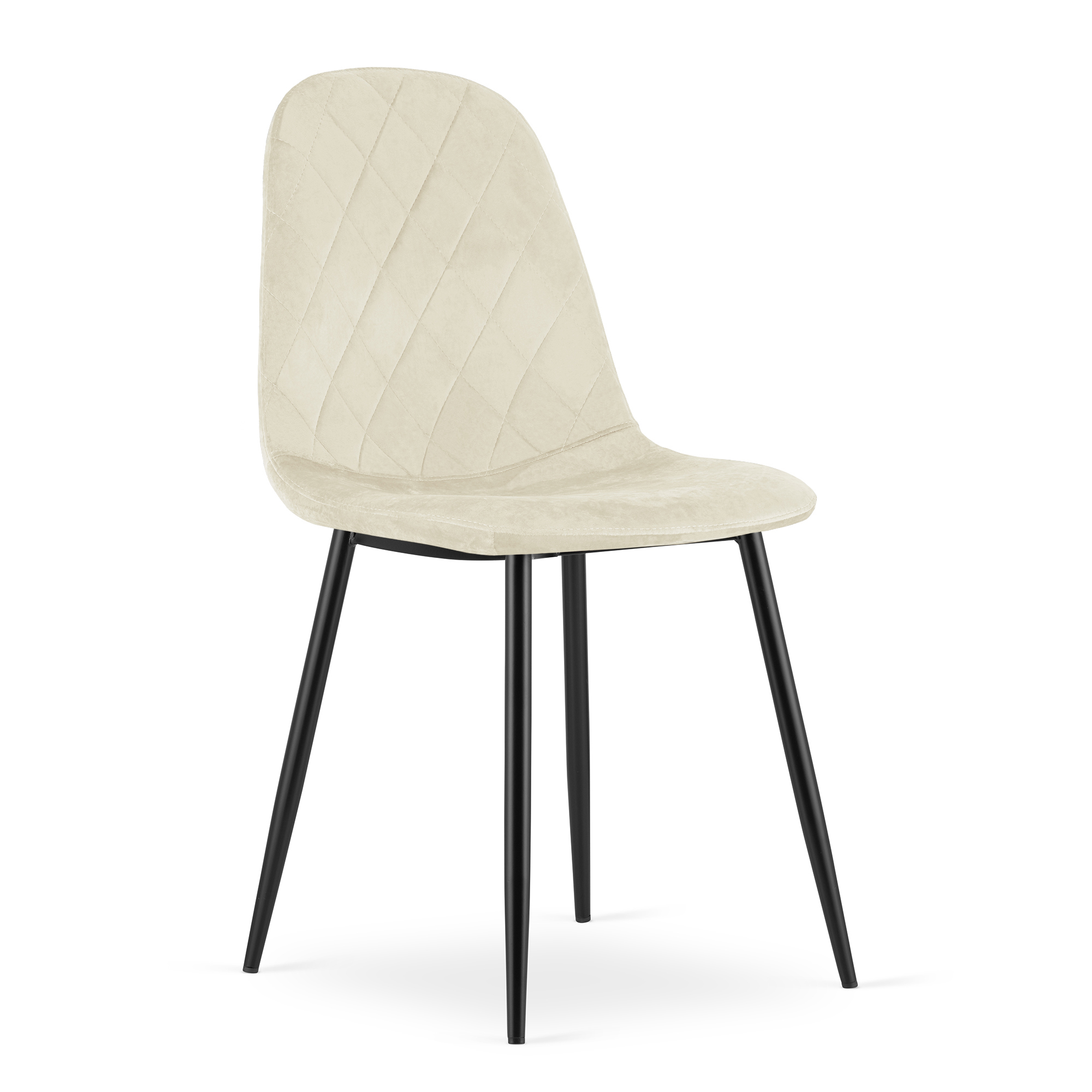 Stuhl ASTI in Beige aus Samt