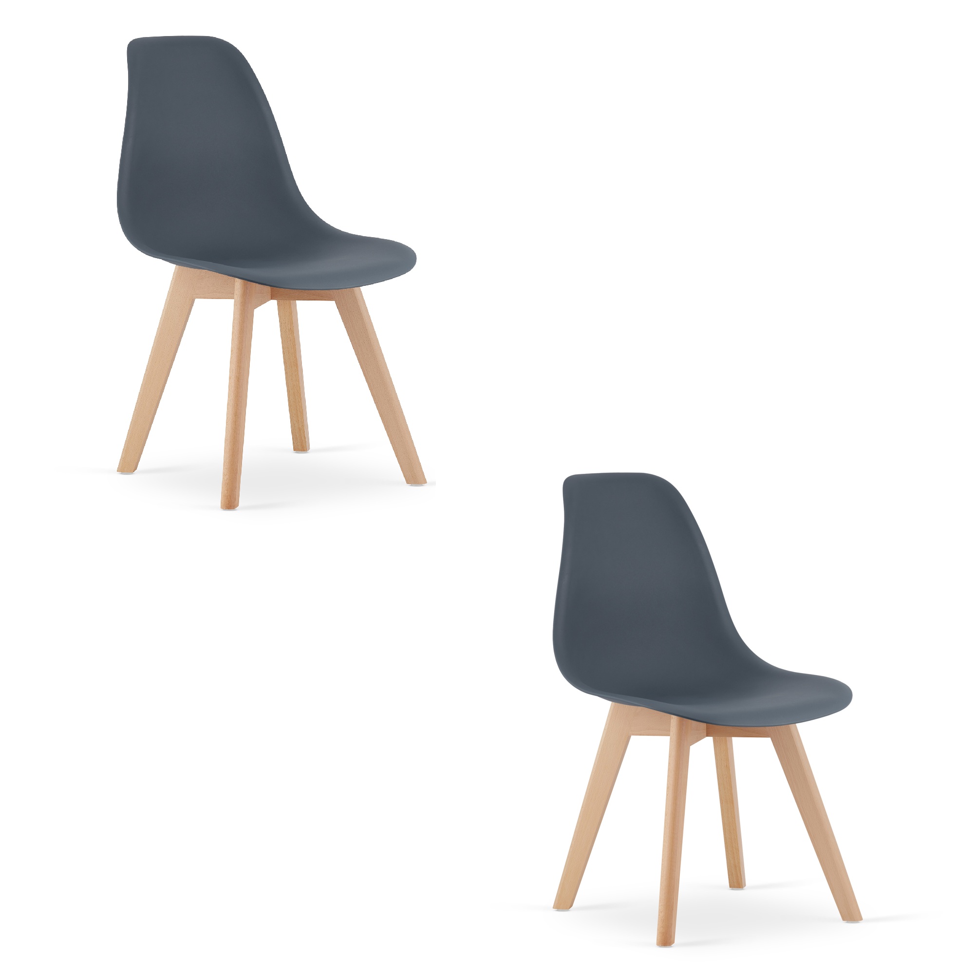 2er-Set Stuhl KITO in Dark Slate