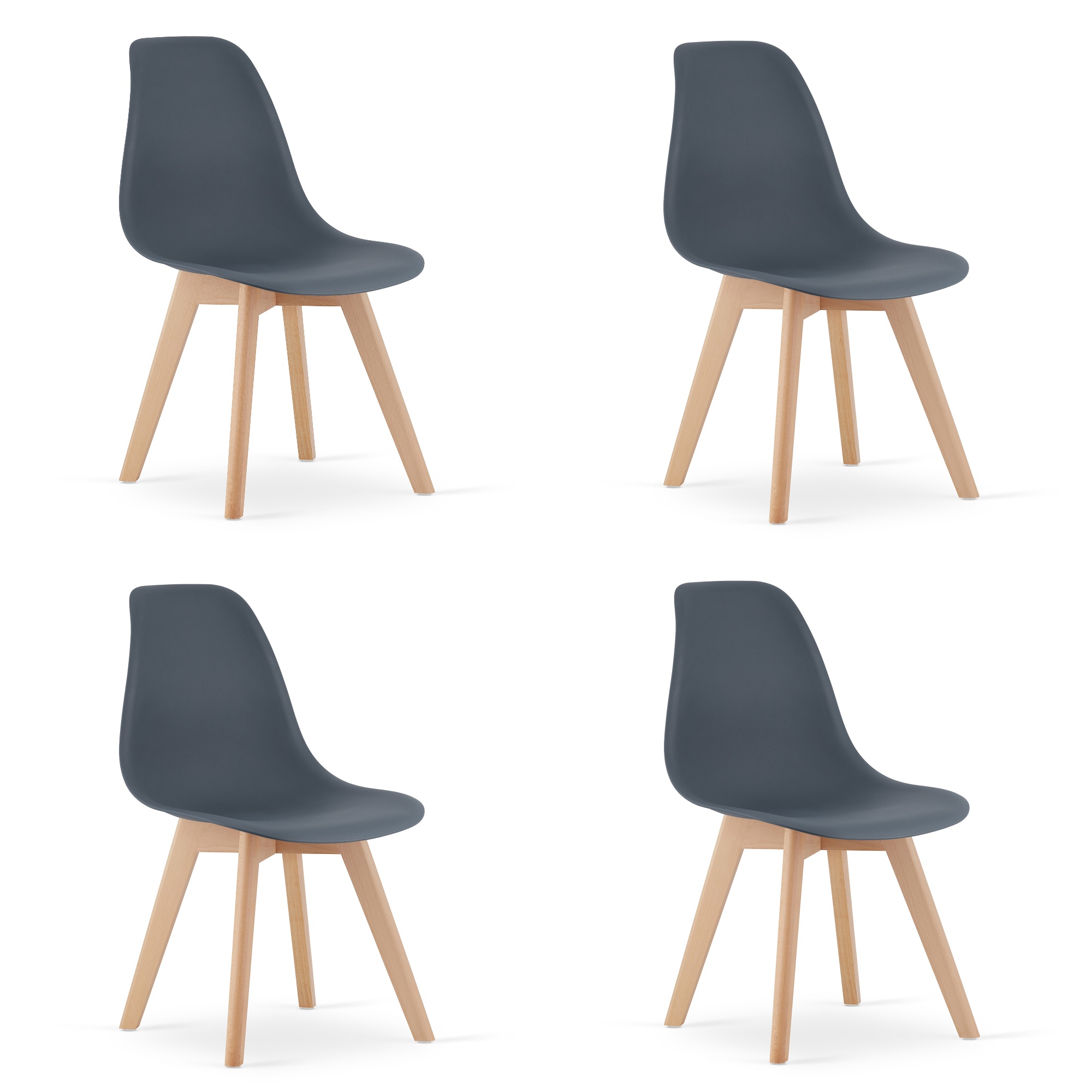 4er-Set Stuhl KITO in Dark Slate