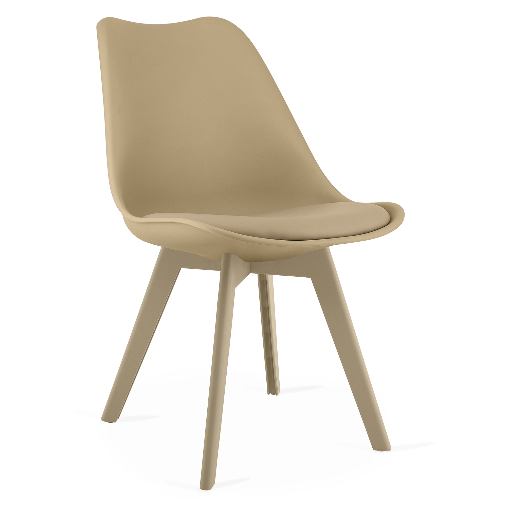 Stuhl MARK in Dunkelbeige mit beigen Beinen