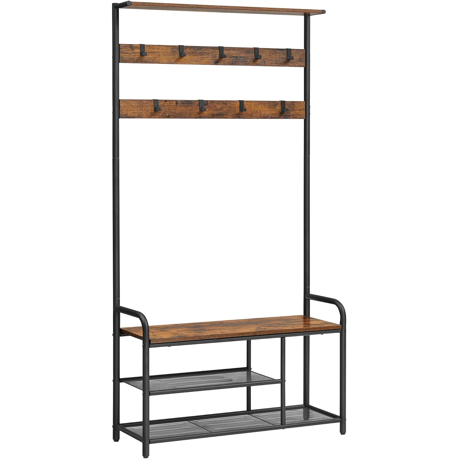 Standgarderobe HSR409B01 mit Sitz und 9 Haken