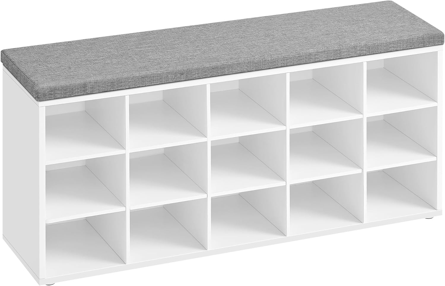 Schuhschrank mit Sitz LHS15WT in Weiß und Grau