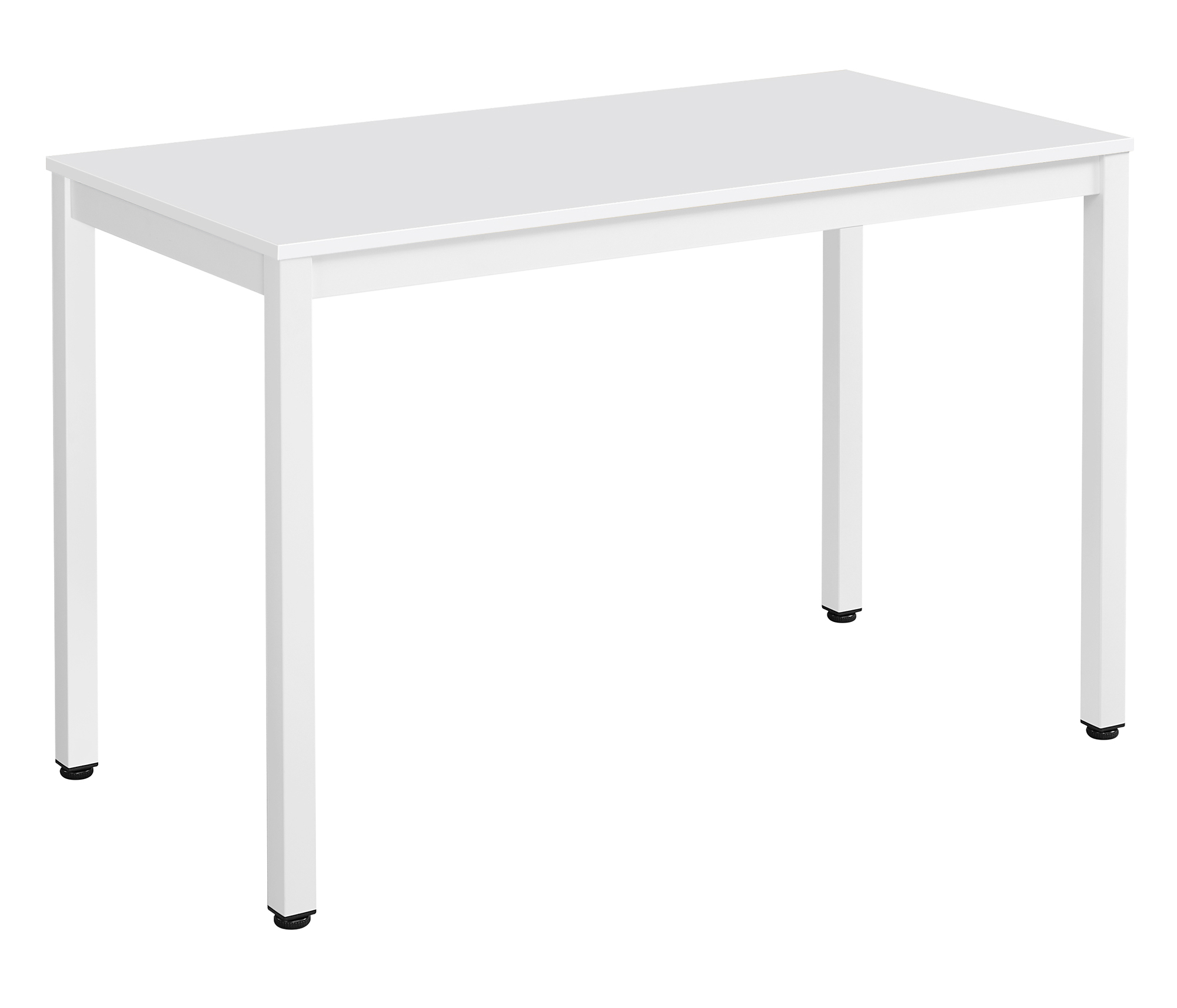 Tisch TESSA 120 x 60 cm in Weiß mit weißen Beinen