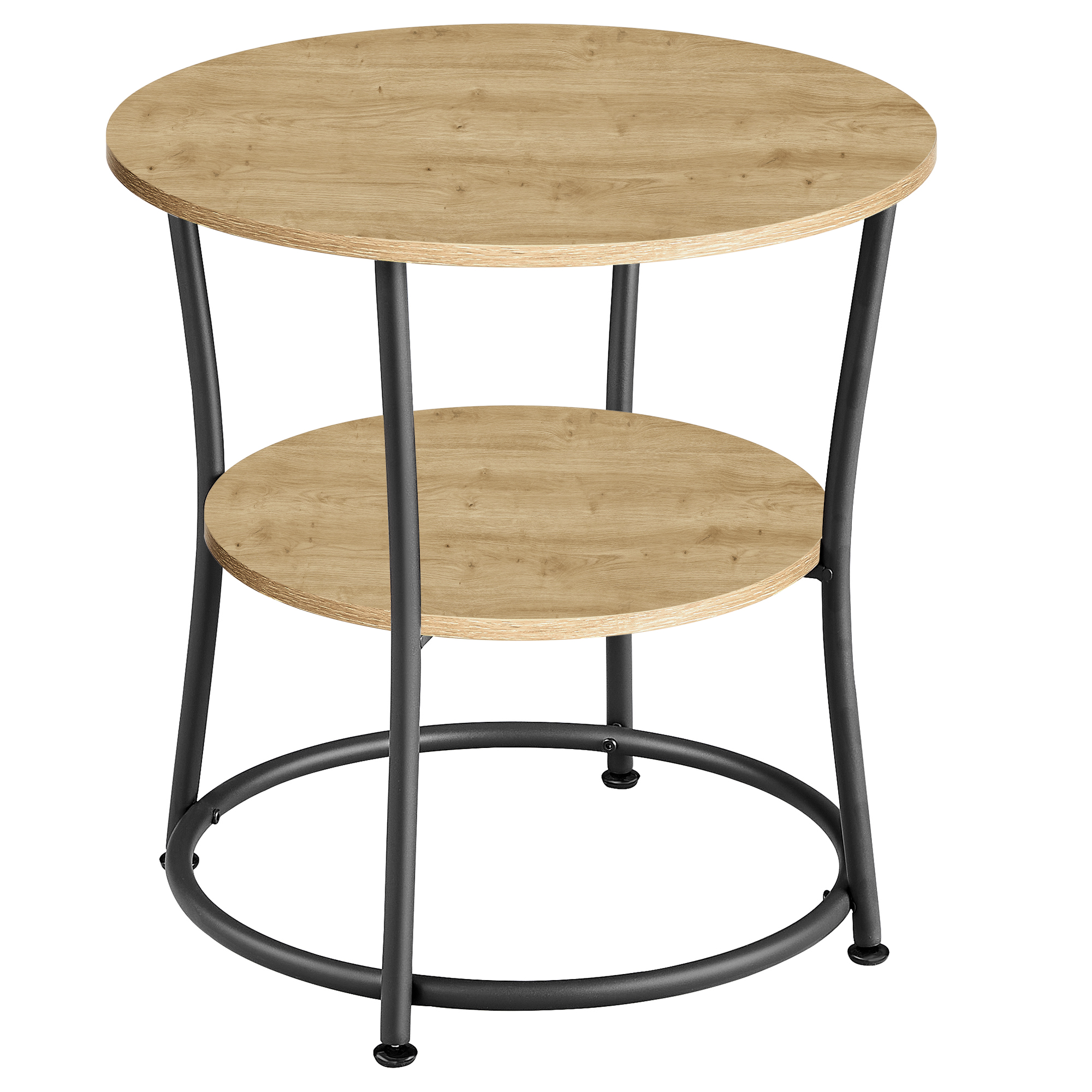 Couchtisch rund LET056B88 in Artisan-Eiche und Schwarz