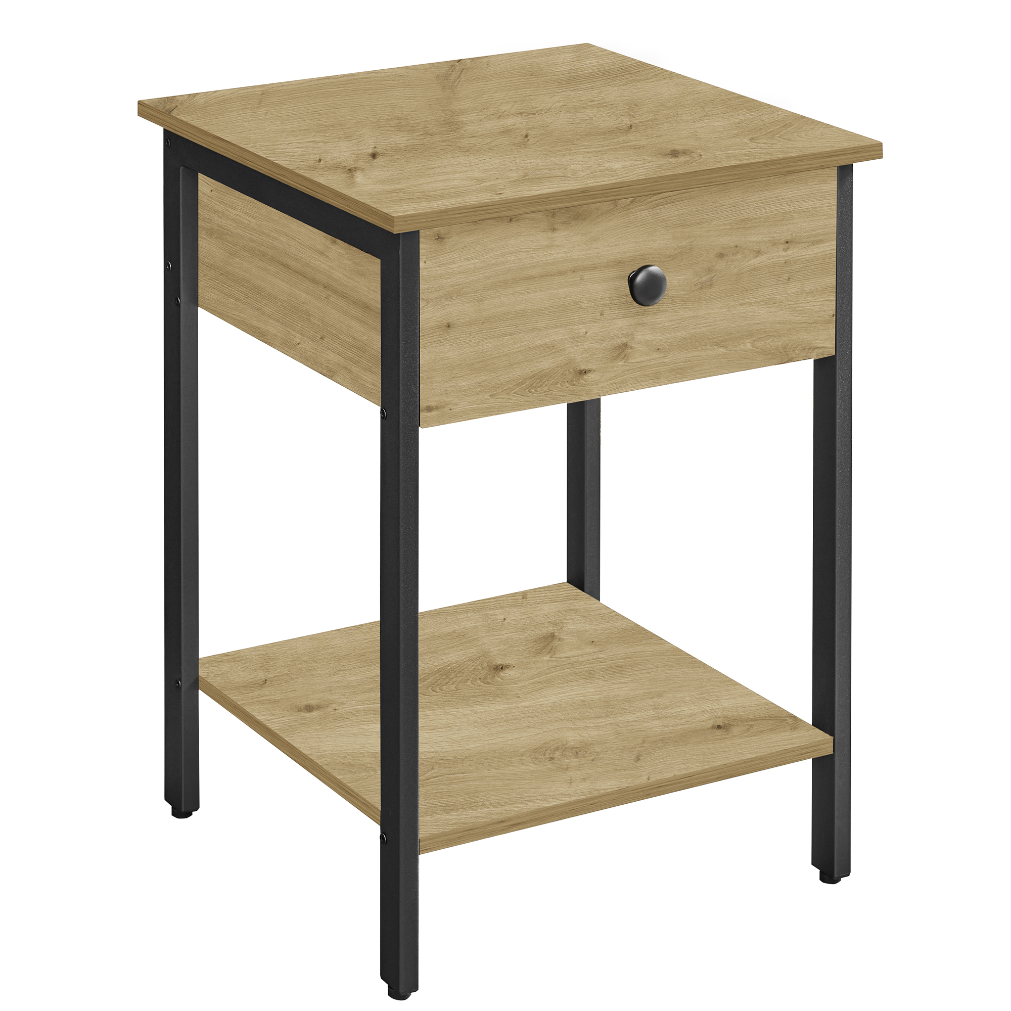 Nachttisch LET55B88V1 in Artisan-Eiche und Schwarz