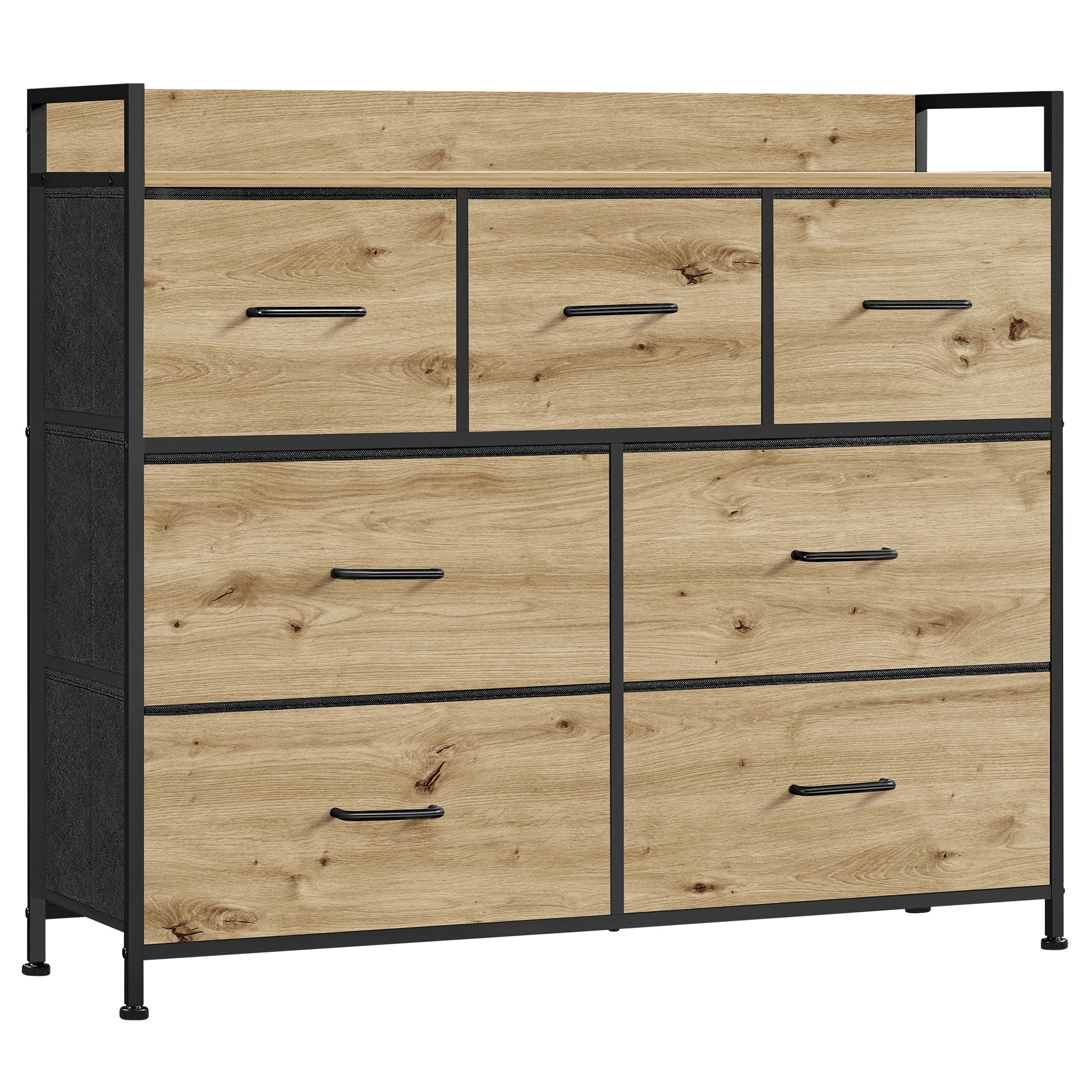Kommode LTS137B88 in Artisan-Eiche und Schwarz