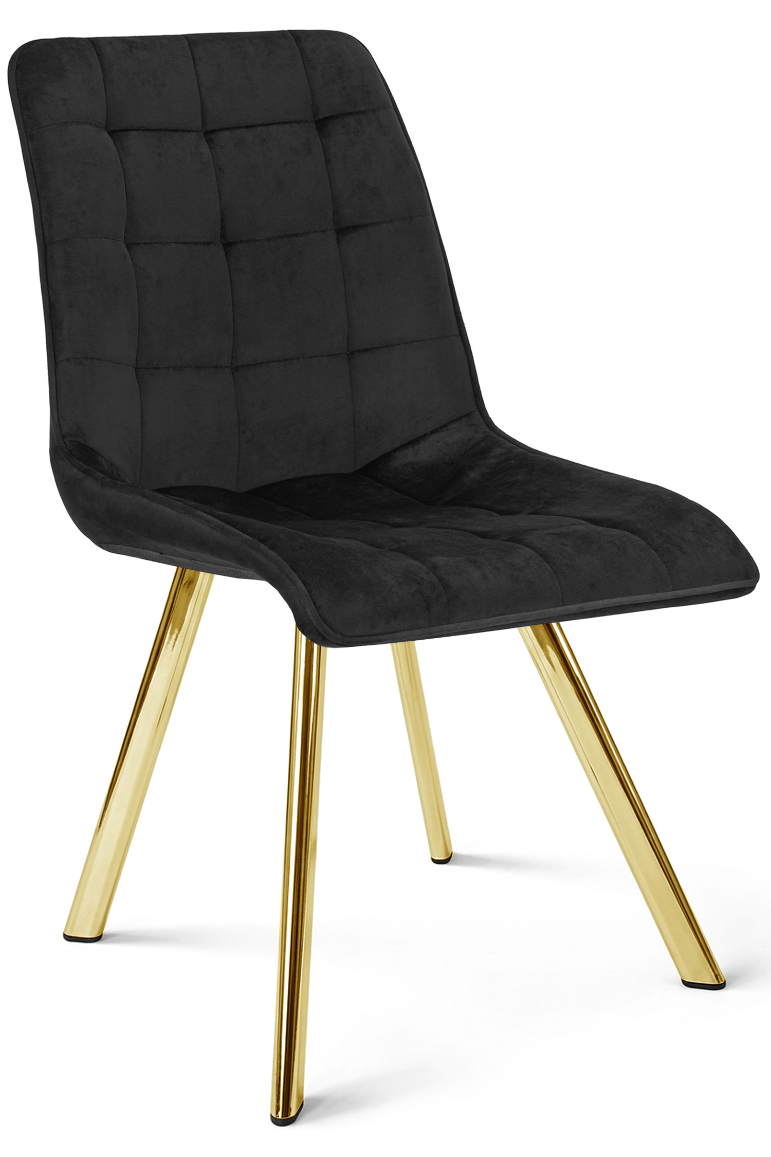 Stuhl CIEZA in Schwarz mit goldenen Beinen
